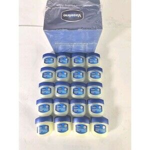 20 Pack Vaseline 100% Pure Petroleum Jelly Original Skin Protectant, 0.25 OZ
